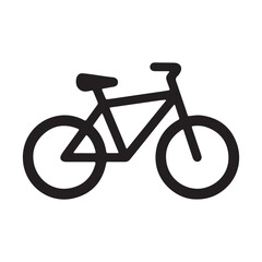 Fototapeta premium Black and white vector bicycle icon for transportation and cycling design with transport, transportation