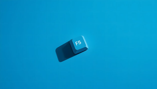 Minimalist computer keyboard key with F5