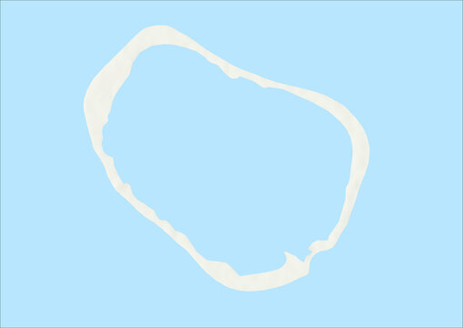 Detailed Geographical Map of Clipperton Island with Legend