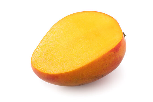 Fresh ripe mango fruit isolated on white background with clipping path