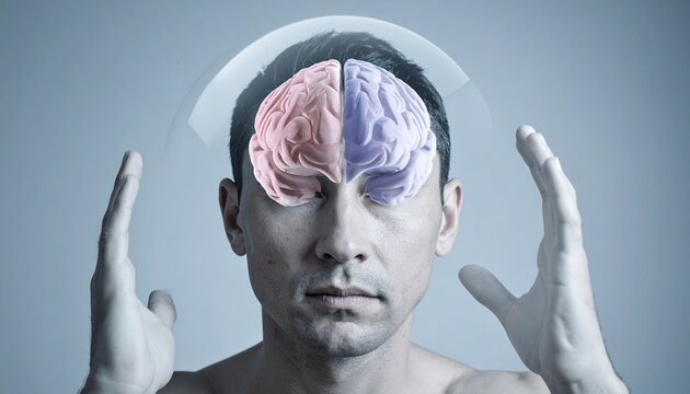 artificial intelligence brain inside transparent sphere