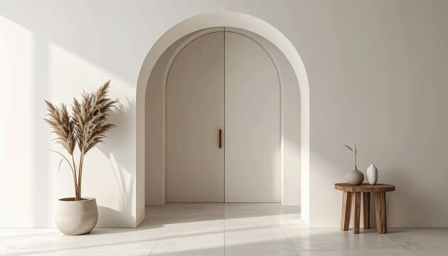arched doorway minimal interior