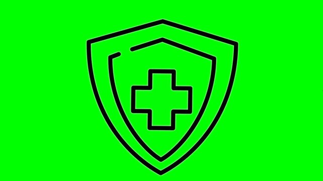 Abstract graphic elements on a green screen background.