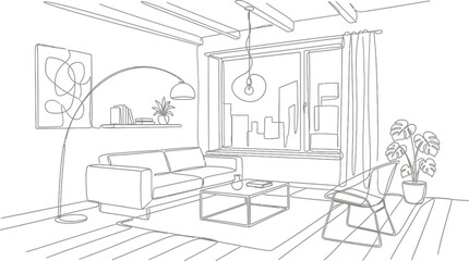 Fototapeta premium sketch of a house