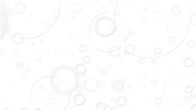Clean white bubble background floating translucent circles, subtle shadows, airy minimal design. healthcare videos, beauty promos, wellness titles, business slides, product screens, motion overlays.