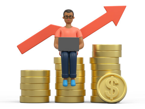 Economic growth, financial success, wealth increase