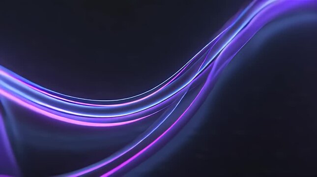 Abstract Neon Light Waves with Vibrant Colors