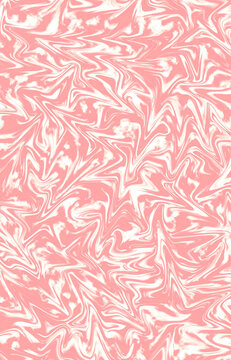 Illustration of salmon pink and white liquid texture for abstract background