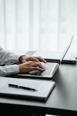 Fototapeta premium Man working from home, Remote work