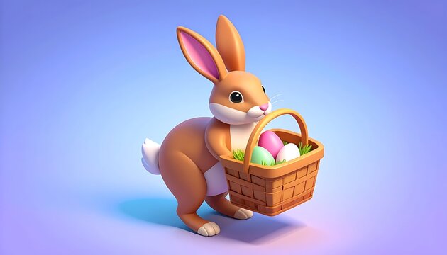 Cartoon fox sitting on a gift box.