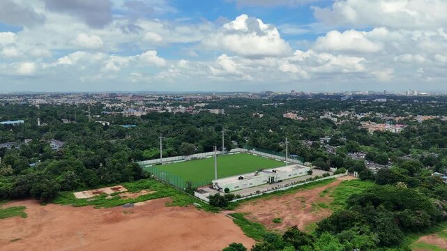 Aerial View of Capital Football Arena, Bhubaneswar, Odisha, India
