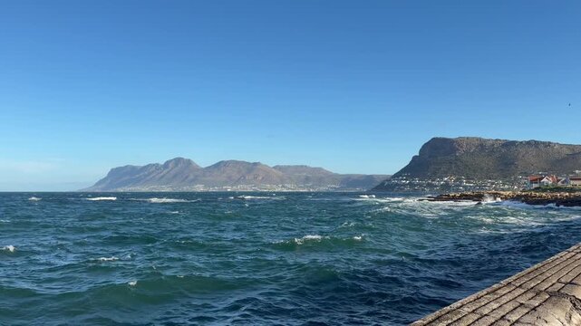 The False Bay coastline near Kalk Bay, South Africa.