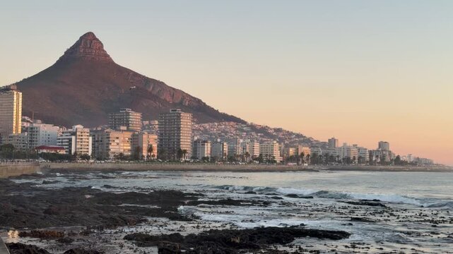 Sea Point,
Cape Town, South Africa at sunset.