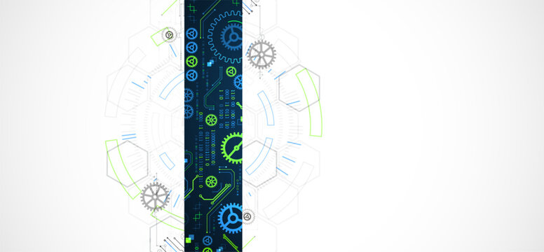 Abstract technology background. Cogwheels ART theme. Vector illustration