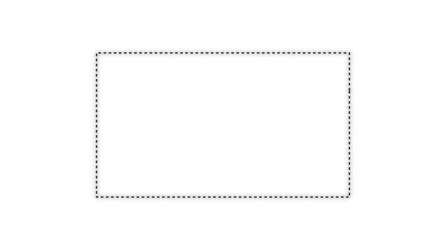 Simple rectangular frame made of black dashed lines isolated on a solid white background for digital interface selection or cropping tool