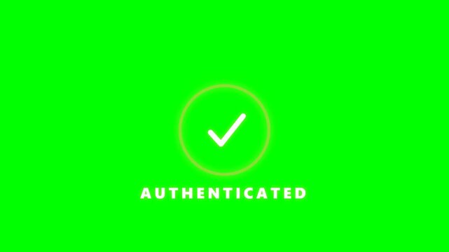 Authenticated checkmark animation for digital security and verification systems