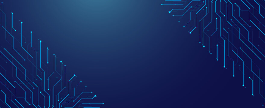 Digital tech motherboard texture design. Creative idea banner concept for internet technology. Software coding. Engineering concept for poster, cover, banner, header, web, presentation template