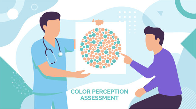 Medical color perception assessment test set featuring various Ishihara-style plates for diagnosing color blindness, daltonism, and vision deficiency in clinical ophthalmology settings.