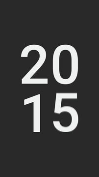 Vertical video animation of a stopwatch with sliding numbers that count down from the years 2010 to 2027 - represent the new year 2026 - vacation concept.