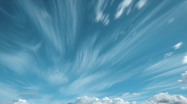 Sky with Clouds and Blue Atmosphere in Natural Setting
