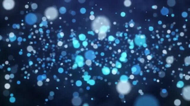 Blue Bokeh Particles Abstract Background Loop