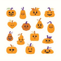 Fototapeta premium Playful Pumpkin Parade