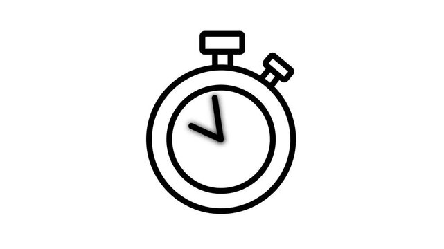 Realistic 24 Hour Analog Clock Face Animation with Smooth Spinning Hour and Minute Hands Seamless Loop 4K
