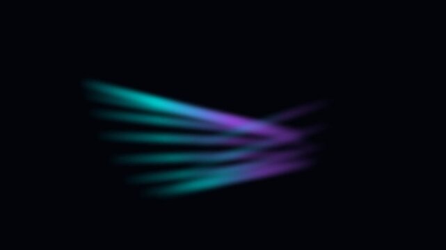 Cyan Light Magenta Glow Aurora Animation With Tapered Neon Streak