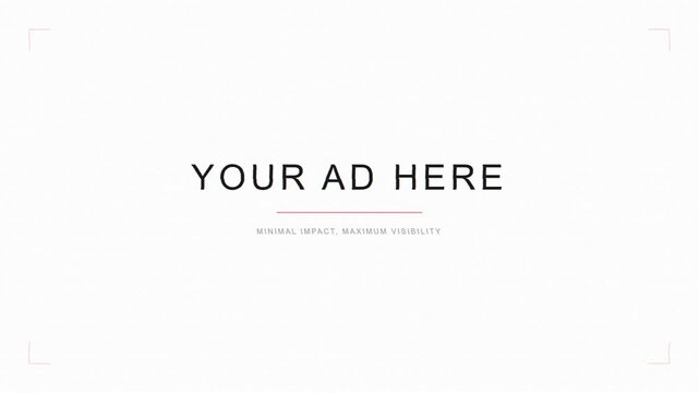 Minimalist White Ad Placeholder Template Your Ad Here Mockup