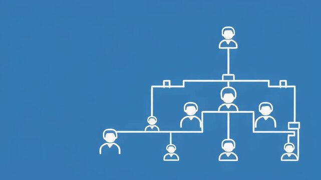 Organic growth of a hierarchical network structure in a clean blue digital environment