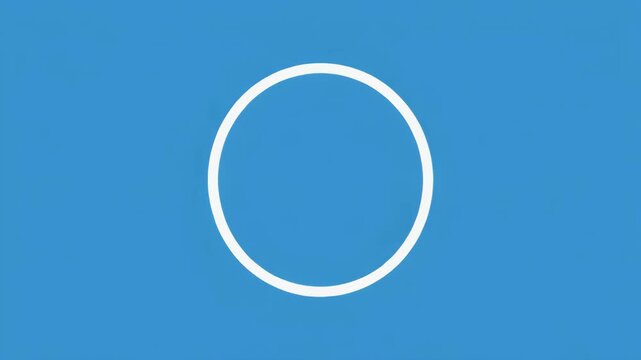 White circles on blue bands with black background moving in sequence