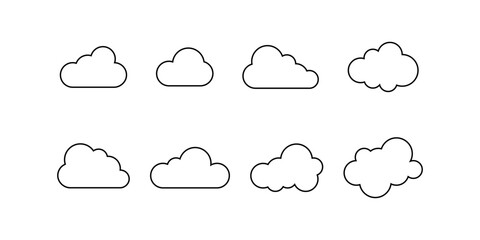 Obraz premium Cloud Icons Set