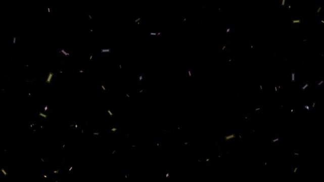 Small glowing particles float and drift across a dark background.