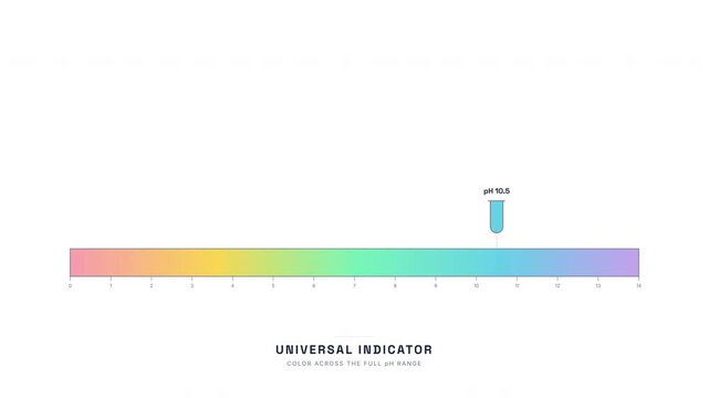Universal pH Indicator Color Scale Animation &mdash; Acid Base Spectrum Chemistry Education Loop