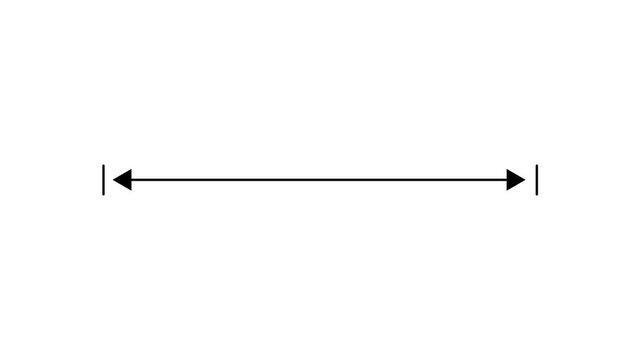 Horizontal Distance Measurement Arrow Line HUD Animation 4K