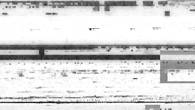 Horizontal TV Signal Glitch Lines Overlay PNG on Transparent Background with Analog Screen Distortion Effect