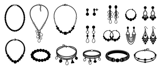 Collection of Hand-Drawn Jewelry Illustrations © hidayati