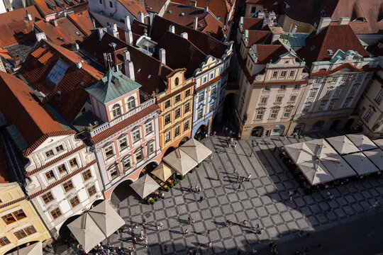 View Above Prague Old Town Square In Czechia
