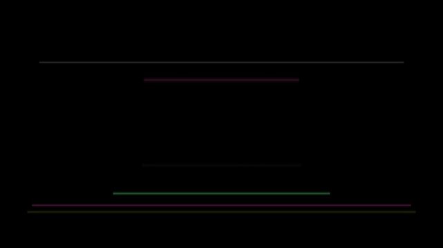 Thin horizontal lines in muted purple green and gray tones arranged across a black background