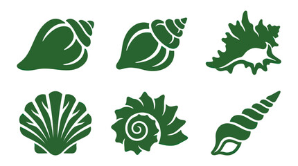 Collection of seashell icons © Akun