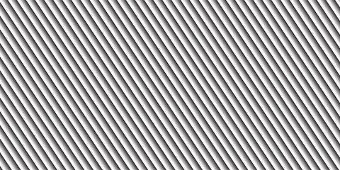 Patterned ribbed metal background with wall panel and white glass roof. Iron and plastic texture with zinc steel sheet and corrugated coating. 3D silver facade with frosted reed metal glowing effect. © wahyu