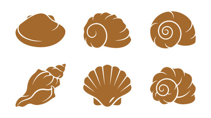 Collection of seashell icons © Akun