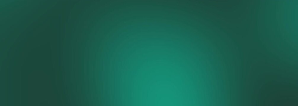 Plain dark emerald green color gradient background smooth soft light abstract texture.