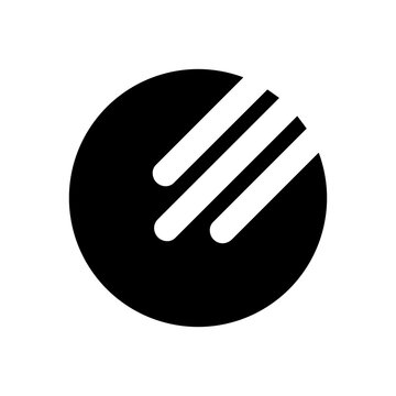 Minimal Line Art Circular Symbol Vector