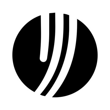 Minimal Black Abstract Round Shape Vector