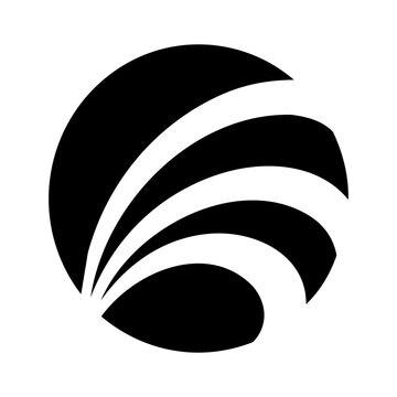 Minimal Line Art Circular Symbol Vector