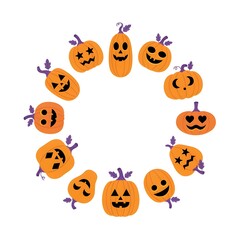 Fototapeta premium Pumpkin Parade Circle