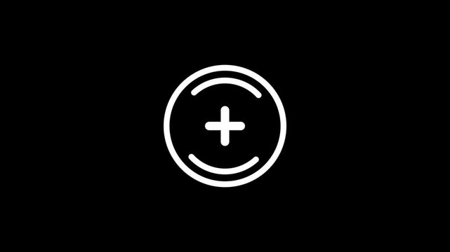 target shooting animation on black background