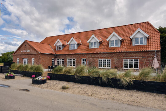 Mando Kro the old inn at Mando island Denmark traditional Danish architecture and hospitality travel and tourism destination dormer windows