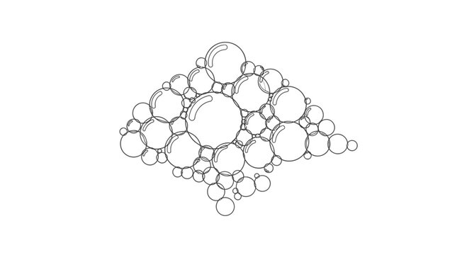 Molecular Structure of Carbon Nanotubes on White Background